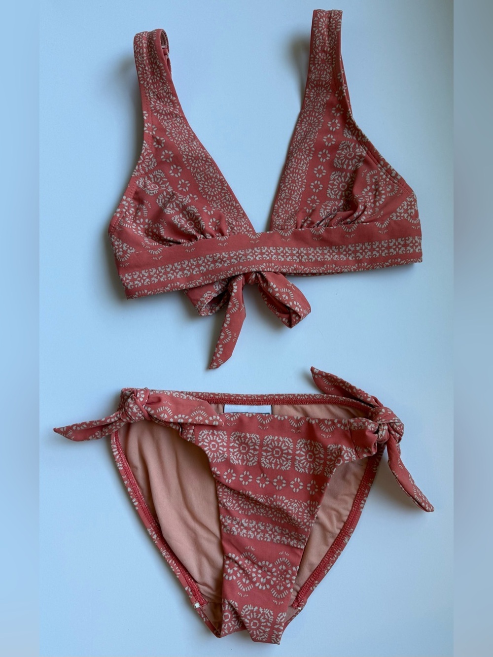 Robin Piccone Isla Bikini Set Terracotta Swimsuit x-small XS NWOT